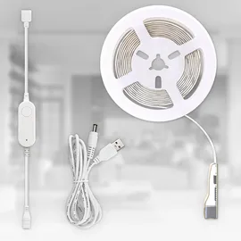 B.K.Licht LED Streifen 5 m, - smart, dimmbar, USB WiFi Bluetooth mit App Musiksensor, - weiß,