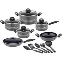 GSW Milano Grey Topf-Set 6-tlg. Kochtopf + Glasdeckel