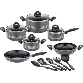 GSW Milano Grey Topf-Set 6-tlg. Kochtopf + Glasdeckel
