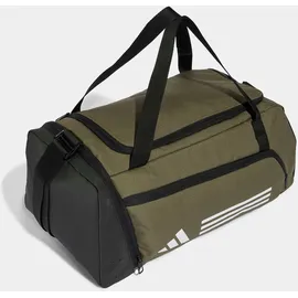 adidas Essentials 3-Stripes Duffel Bag, Olive strata/White, S