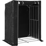 vidaXL Brennholzregal Stahl 150 x 100 x 200 cm mit Regenschutz Schwarz