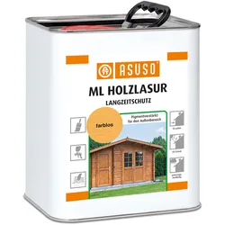 ASUSO ML Holzlasur Langzeitschutz – Ebenholz