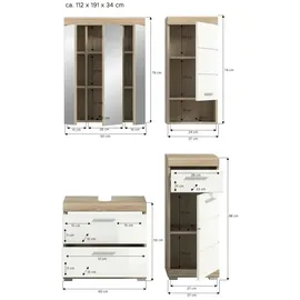 xonox.home Badmöbel-Set Lambada 4-tlg. Weiß