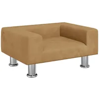 vidaXL Kindersofa Braun 50x40x26,5 cm Samt