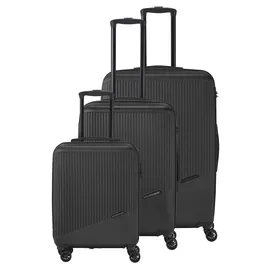 Travelite Bali 4 Rollen Kofferset 3-teilig schwarz