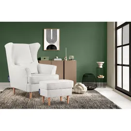 Konsimo Sitzhocker Stralis 41 x 43 x 56 cm Weiß