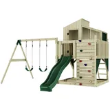 polar play PolarPlay Spielturm Bosse Schaukeln Kletterwand Rutsche Grün