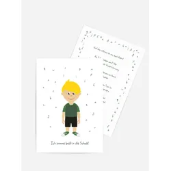 Karten zur Einschulung selbst gestalten mit Spruch und Fotos im Onlinedesigner bei Meine-Kartenmanufaktur.de