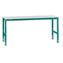 Manuflex Grundtisch UNIVERSAL Standard, Tischplatte Kunststoff, 2000x800, wasserblau