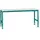 Manuflex Grundtisch UNIVERSAL Standard, Tischplatte Kunststoff, 2000x800, wasserblau