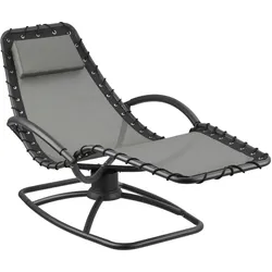 TECTAKE Gartenliege Toulon, ergonomisch, Schwingfunktiongrau