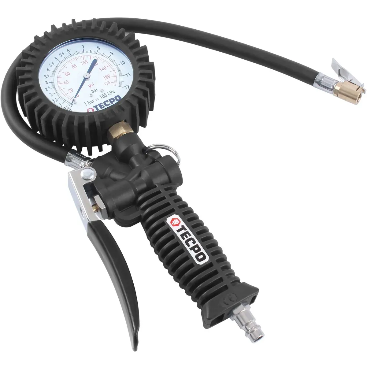 TECPO Druckluft Reifenfüller 0-12 Bar, 0-170 PSI