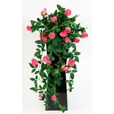 Seidenblumen Roß Rosenranke 62cm rosa-pink ZF Kunstpflanzen Kunstblumen künstliche Pflanzen Rosenhänger Rosen