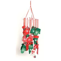 Adventskalender Stern 80x30 cm zum Befüllen Taschen Weihnachtskalender Advent