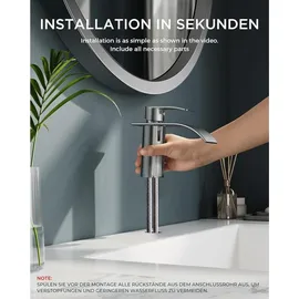 luxuskollektion FORIOUS Wasserhahn Bad Edelstahl Wasserfall