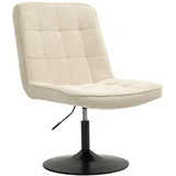 Svita HENRY Loungestuhl Cocktailsessel Drehfuß Loungesessel Cordbezug Beige