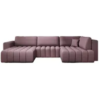 Luxusbetten24 Schlafsofa Designer Sofa Carla, mit Schlaffunktion rosa
