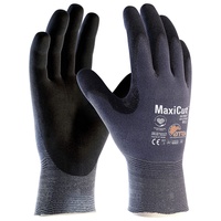 (12 Paar) ATG Handschuhe 44-3745 Schnittschutzhandschuhe MaxiCut Ultra 12 x blau/schwarz 6