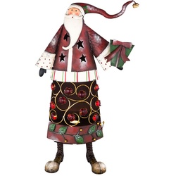 Weihnachts Mann Tisch Leuchte Wohn Zimmer X-MAS Deko Steine Steh Lampe rot weiß