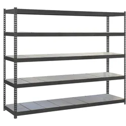 SimonRack Metallregal ohne Schrauben mit Simonforte -Metallschalen 5 Regale. Anthrazitfarbe/Galva 2000x1500x900 mm