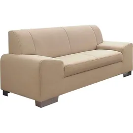 DOMO collection "Alisson kubische Formensprache mit abgerundeten Elementen, komfortabel", beige (natur), B:164cm H:75cm T:83cm, Microfaser aus 100% Polyester;Softlux, das pflegeleichte Kunstleder aus 80% PVC, 18% Polyester und 2% Polyurethan;Strukturstoff