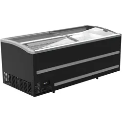 Chefgastro Supermarkt Tiefkühltruhe schwarz 2125 BxTxH 2124x952x894mm