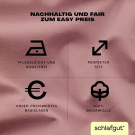 schlafgut Easy Jersey 180 x 200 - 200 x 200 cm purple mid