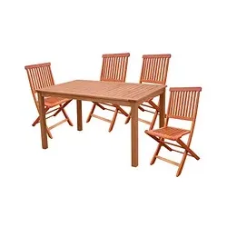 Garden Pleasure Sitzgruppe Angwin/Pittsburgh, natur Holz, 5-teilig