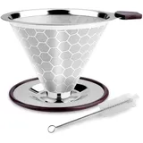 Permanenter Kaffeefilter Aus Edelstahl, Papierloser Kaffeefilter Zur Herstellung Von Manuellem Kaffee, Wiederverwendbarer Kaffeetropfer