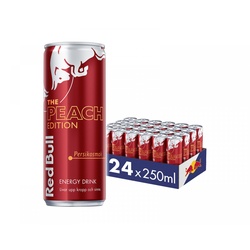 Red Bull 24x Energy Drink, 250 ml, Peach Edition (Pfirsich)