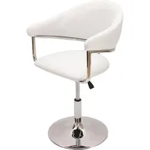 Mendler Esszimmerstuhl HWC-L51, Drehstuhl Stuhl, Kunstleder ~ weiß