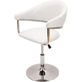 Mendler Esszimmerstuhl HWC-L51, Drehstuhl Stuhl, Kunstleder ~ weiß