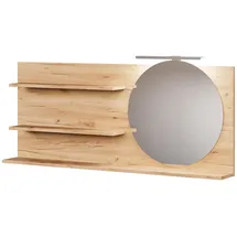 Vicco Spiegelregal, Eiche, Holzwerkstoff, Rechteckig, 120x50x13.5 cm Badezimmer, Badezimmerspiegel, Spiegelschränke