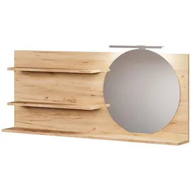 Vicco Spiegelregal, Eiche, Holzwerkstoff, Rechteckig, 120x50x13.5 cm Badezimmer, Badezimmerspiegel, Spiegelschränke