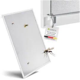 Juskys Fliegenschutzgitter mit Aluminiumrahmen 120 x 140 cm weiß