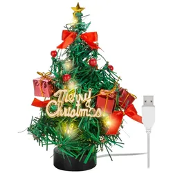 Wentronic Goobay mini - Künstlicher Weihnachtsbaum mit Lichterkette für Fenster,