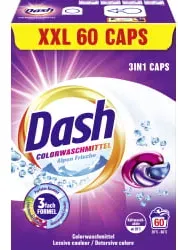Dash Colorwaschmittel Alpenfrische 3in1 Caps 5049090 , 1 Packung = 1,49 kg, 60 Caps