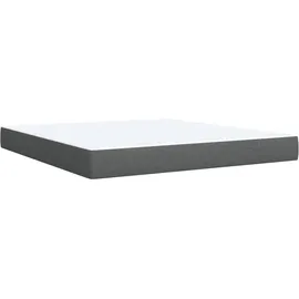 vidaXL Boxspringbett mit Matratze Dunkelgrau 180x200 cm Stoff