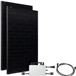 Offgridtec® Solar-Direct 860W HMS-800W-2T Balkonkraftwerk Bifazial Full Black Schukosteckdose - 15m - Ohne Halterung