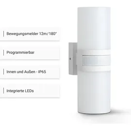 sebson Außenleuchte Kunststoff 25,0 cm inkl. Bewegungsmelder weiß