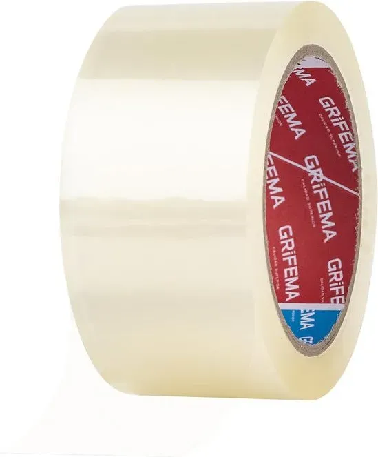 Grifema Heavy Duty Paketklebeband - Klar Leise, Starke Haftung (5cm x 66m) - Industrielles Verpackungsband für Kartons & Umzug