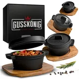 gusskönig 4er Mini Dutch Oven-Set