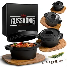 gusskönig 4er Mini Dutch Oven-Set