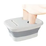 Rurunklee Faltbares Fußbad-Werkzeug | Fußbadewanne mit Massagerollen – Spa-Waschbecken zum Einweichen von müden, hilft beim Schlafen, Fußspa, geeignet für Familien-Spa-Pediküre, kann Platz sparen