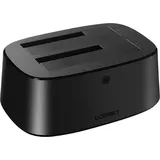 UGREEN CM198 Dockingstation für SATA SSD/HDD 2.5" 3.5" mit EU-Netzteil, Schwarz