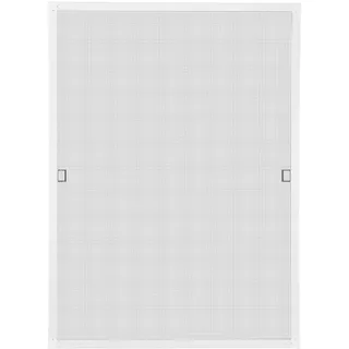 70040 Insektenschutz Fenster Premium, Fliegengitter Fenster mit Rahmen aus Aluminium, 100x120cm, Weiß