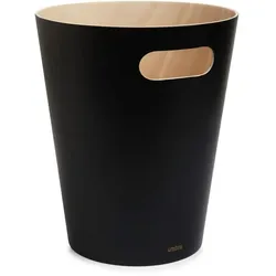 Holzkorb mit Tragegriffen schwarz Umbra