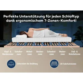 Betten-ABC MaDeRa 7-Zonen-Lattenrost Kopfteilverstellung 100 x 200 cm