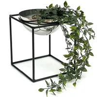 DanDiBo Ambiente Blumenhocker 20 x 28 x 20 cm Schwarz/Silber