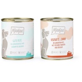 MjAMjAM - Premium Nassfutter für Hunde - Monopaket I - mit Lamm und Pute, 6er Pack (6 x 800 g), naturbelassen mit extra viel Fleisch